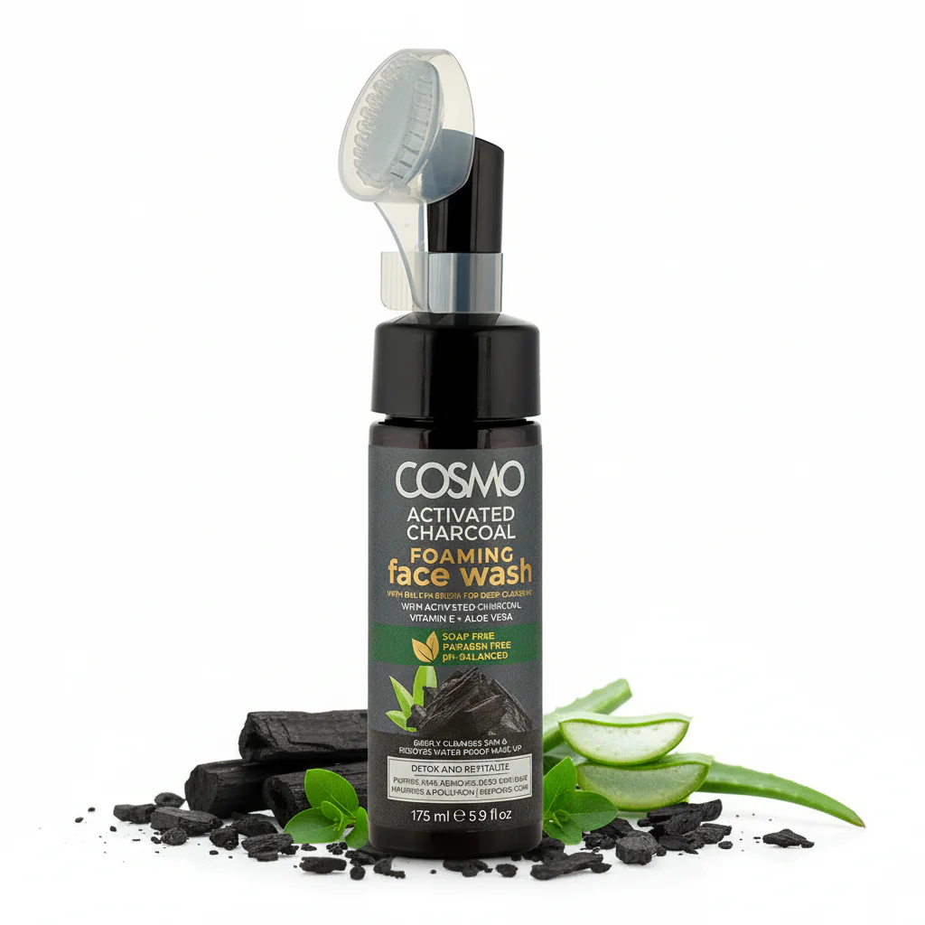 Activated Charcoal Foaming Face Wash COSMO 175ml - Image 2