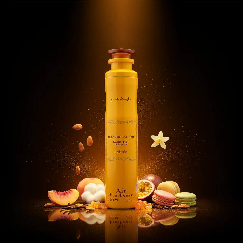 Ambientador Decadent Delights Passion Fruit Macaron LATTAFA 300ml - Image 2