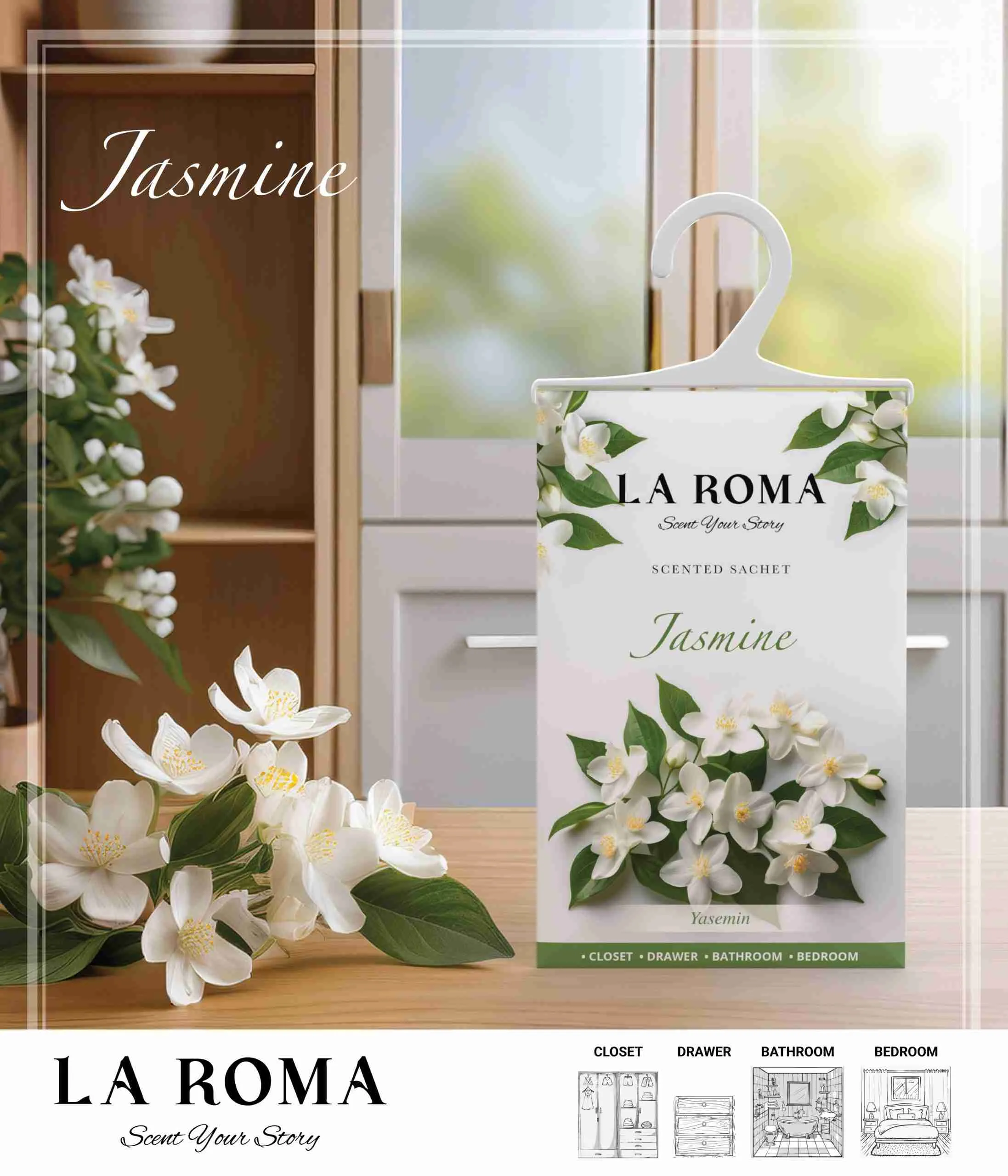 Jasmine Ambientador Armario LA ROMA 26gr - Image 2