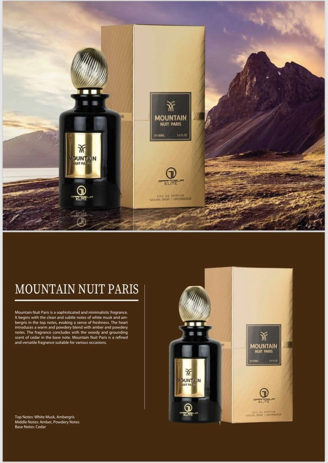 Mountain Nuit Paris Grandeur 100ml - Muestra 3 ml
