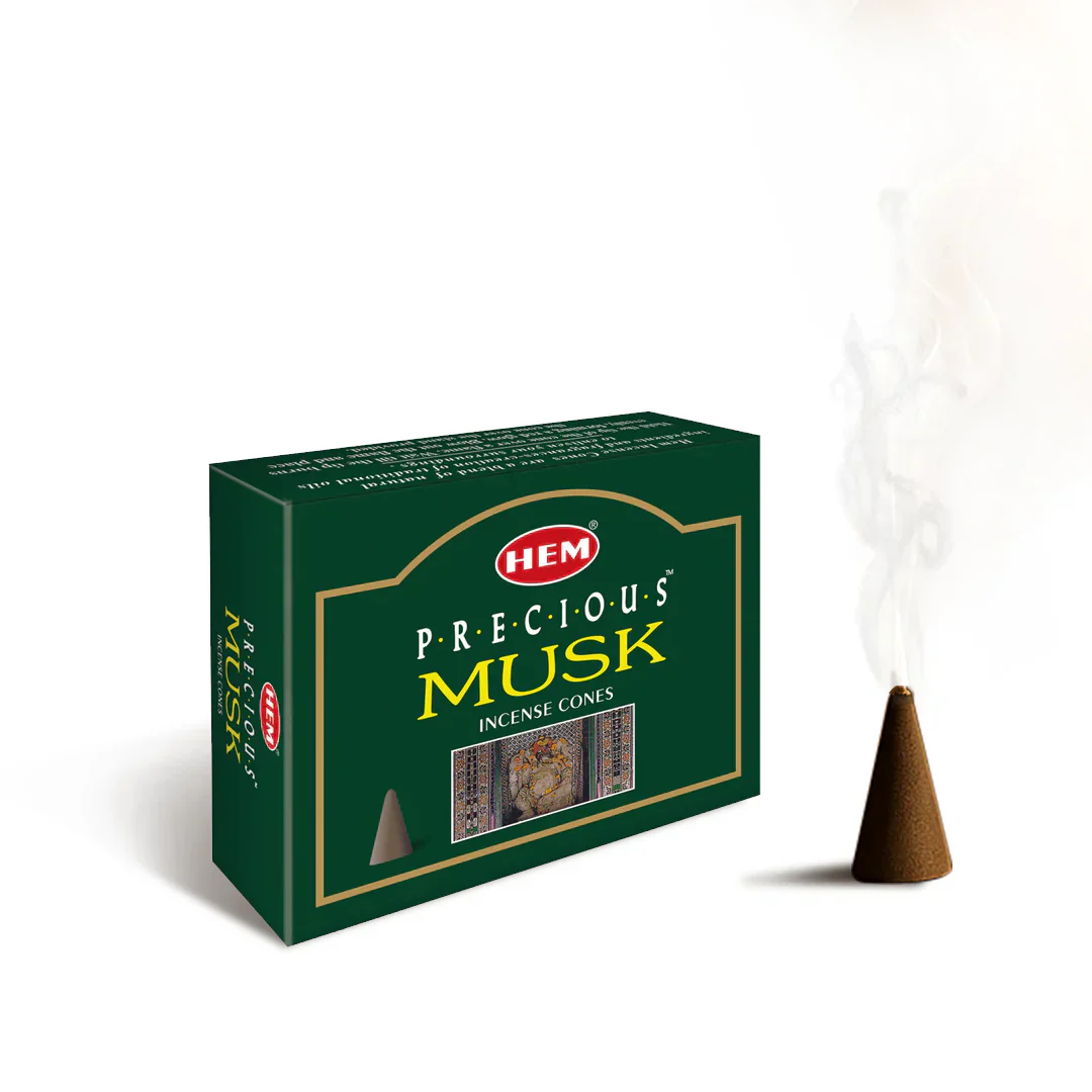 Precious Musk Conos de Incienso HEM 25gr (10 conos) - Image 6