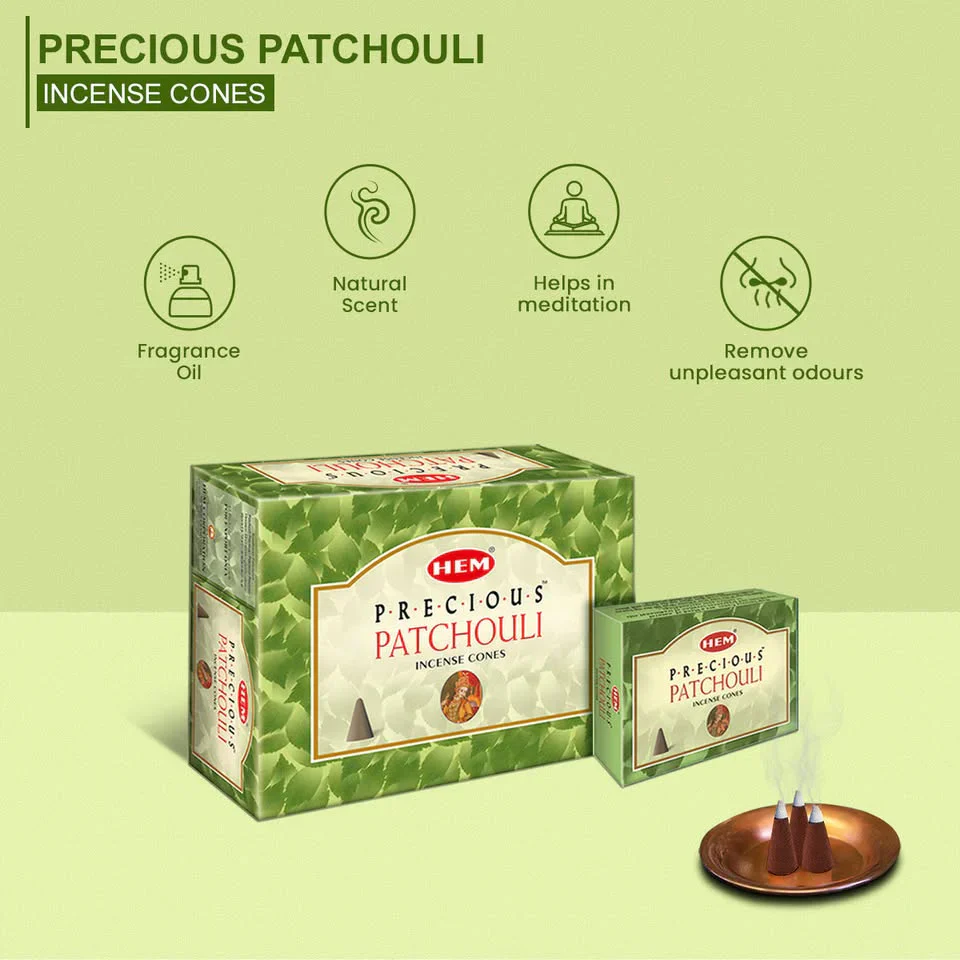 Precious Patchouli Conos de Incienso HEM 25gr (10 conos) - Image 4