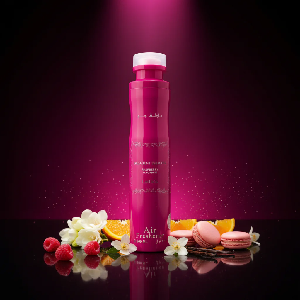 Ambientador Raspberry Macaron LATTAFA 300ml - Image 2