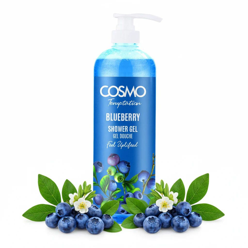 Temptation Blueberry Shower Gel COSMO 1000ml - Image 2