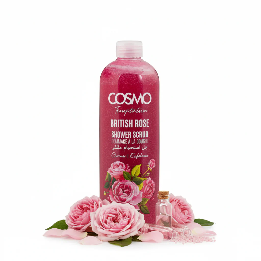 Temptation British Rose Shower Scrub COSMO 1000ml - Image 2