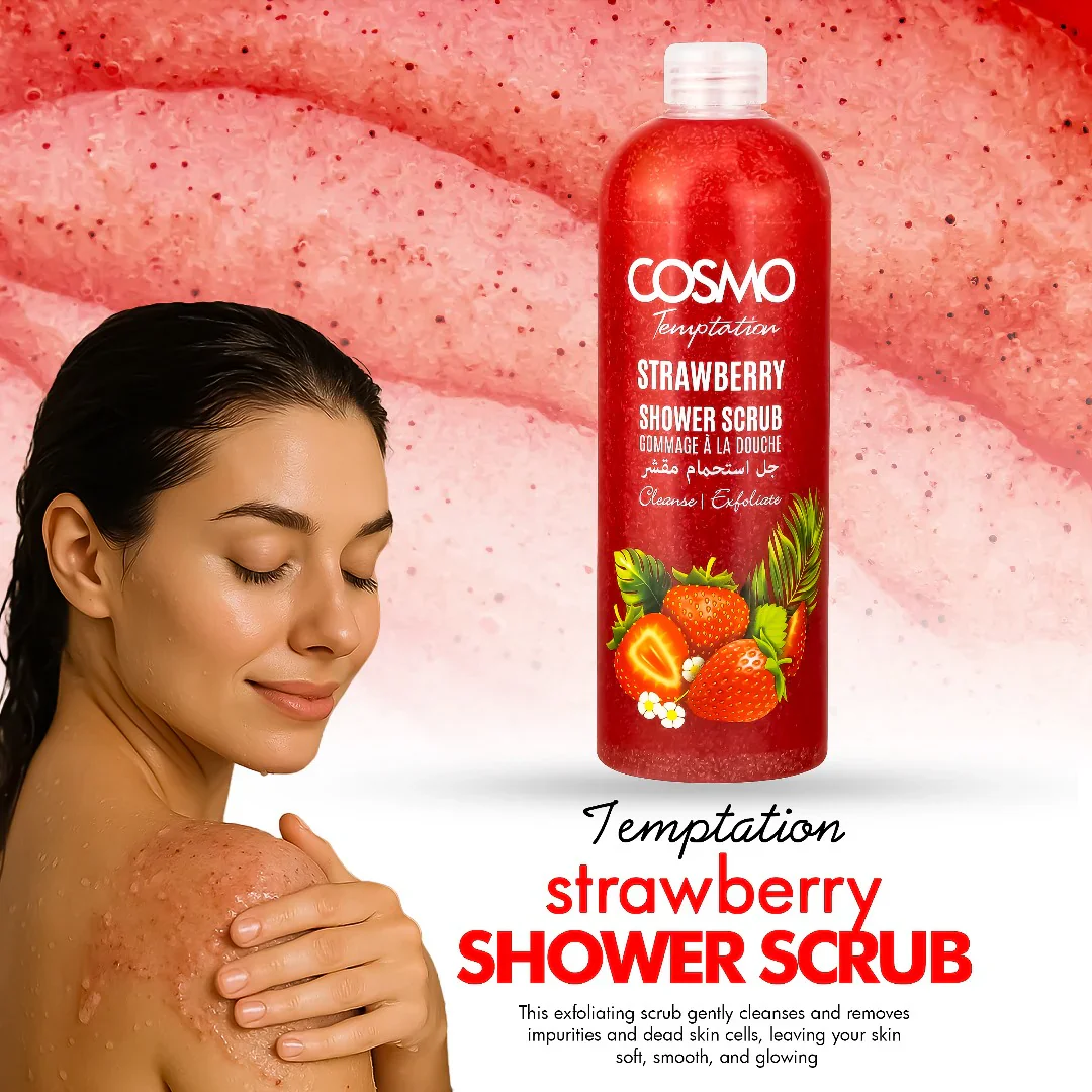Temptation Strawberry Shower Scrub COSMO 1000ml