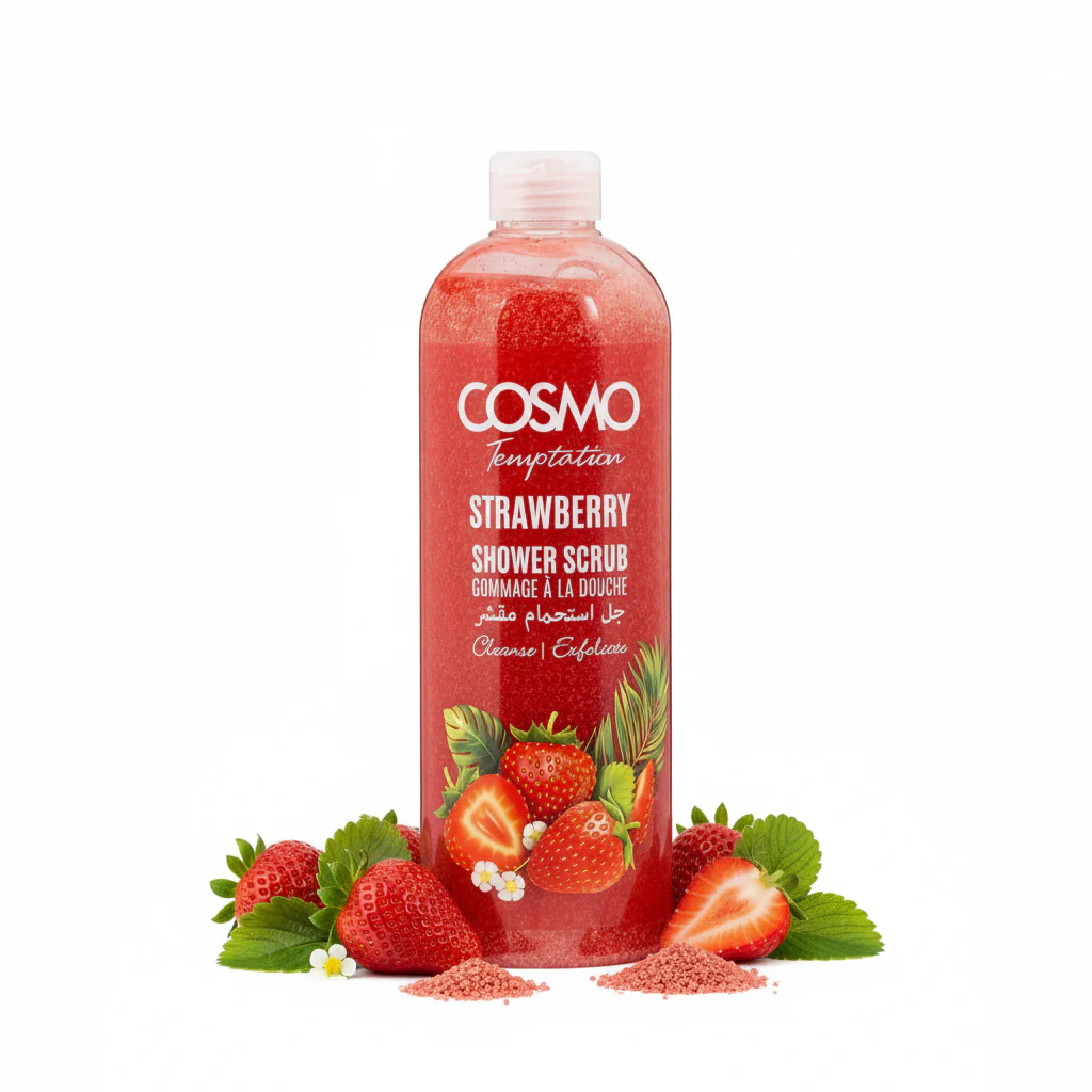 Temptation Strawberry Shower Scrub COSMO 1000ml - Image 2